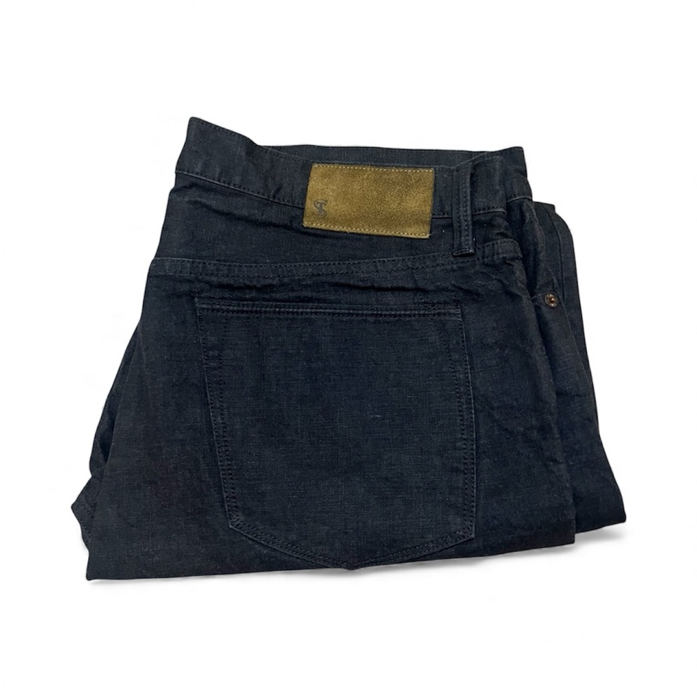 Todd Snyder Black Japanese Selvedge Denim Button Jeans 36X32 Slim Fit